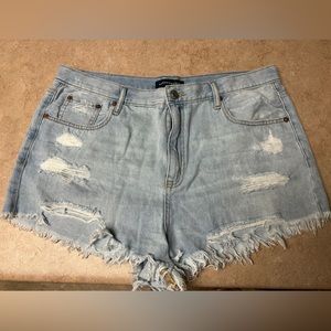 Barely worn Aeropostale shorts, light wash